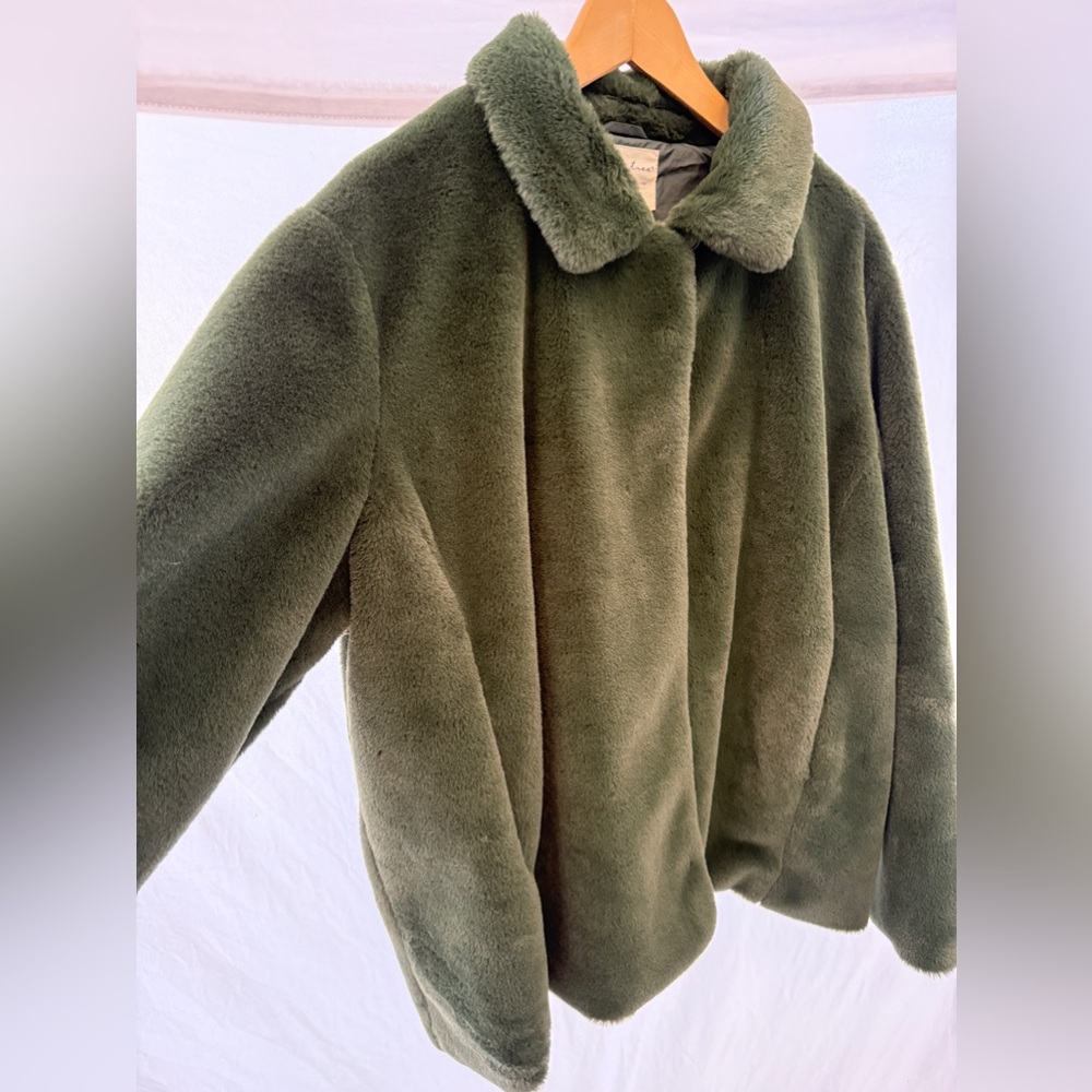 Evy's Tree Green Faux Fur Jacket